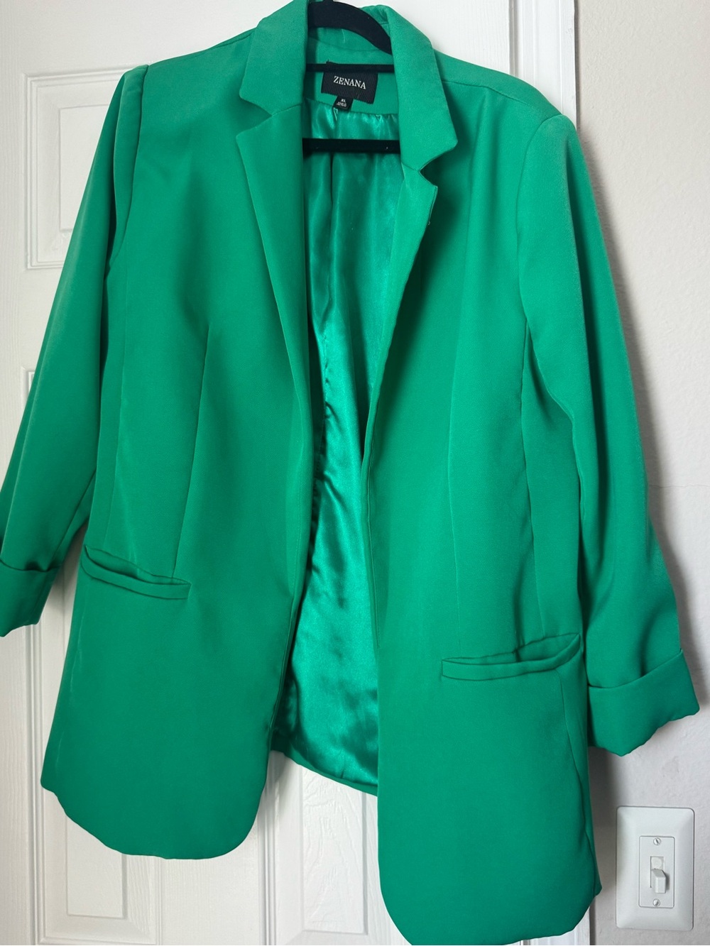 Zenana Outfitters Bright Green Tailored Blazer